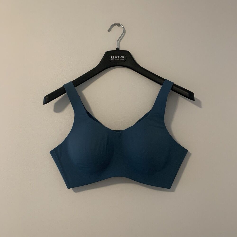 Knix Catalyst Sports Bra Seamless Straps Padded Clasps Eclipse Blue - Size 5